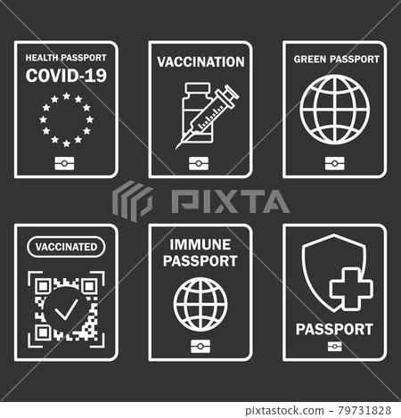 Travel immune document. Covid-19 immunity certificate for safe traveling or shopping. Control Covid-19 in European Union. Immunity paper document from coronavirus. Green health passport Travel immune document. Covid-19 immunity certificate for safe traveling or shopping. Control Covid-19 in European Union. Immunity paper document from coronavirus. Green health passport 79731828
