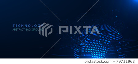 Global network technology background. 79731968
