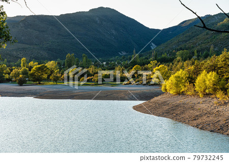 Lac de Castillon near Verdon River, Saint-Julien-du-Verdon, Provence, France 79732245