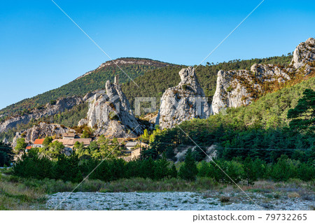 Landscape at La Rochette Montbrand in Vercors, French Alps, France 79732265