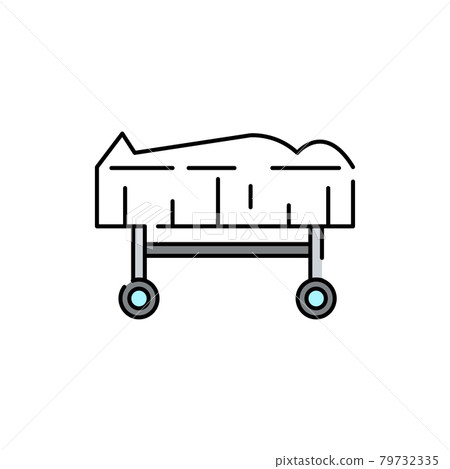 Dead body line color icon. Religion. Sign for web page Dead body line color icon. Religion. Sign for web page 79732335