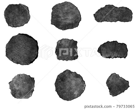 Ragged plate material like black ink 79733065