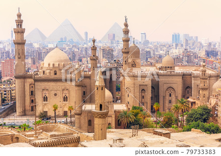 Mosque-Madrassa of Sultan Hassan in the Old city of Cairo, Egypt Mosque-Madrassa of Sultan Hassan in the Old city of Cairo, Egypt 79733383