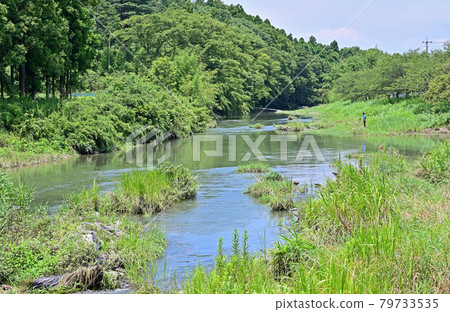 Ogawa-cho walk: Tsukikawa flowing through the Ogawa basin 79733535