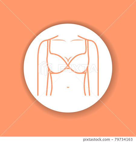 Bra lingerie color glyph icon. Pictogram for web page 79734163