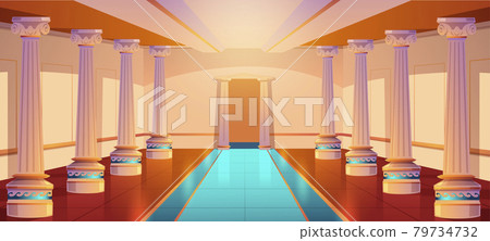 Greek temple, roman architecture, castle corridor Greek temple, roman architecture, castle corridor 79734732