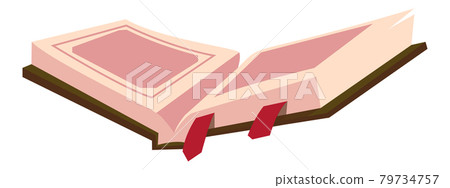 Isometric book icon, electronic library symbol 79734757