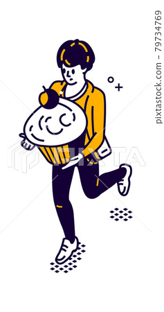 Man delivering food isometric vector illustration Man delivering food isometric vector illustration 79734769