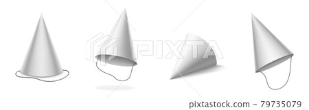 White party hat for birthday celebration White party hat for birthday celebration 79735079