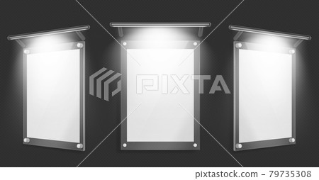 Acrylic poster blank glass frame with illumination Acrylic poster blank glass frame with illumination 79735308