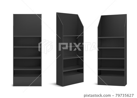 Black POS display stand for supermarket 79735627