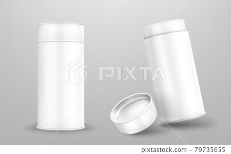 White paper tube with open and closed cap White paper tube with open and closed cap 79735655
