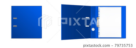 Binder folder with files in plastic punched pocket Binder folder with files in plastic punched pocket 79735753