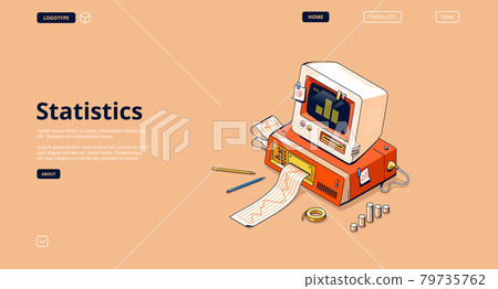 Vector banner of statistics and data analysis Vector banner of statistics and data analysis 79735762