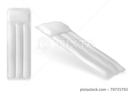 Inflatable water mattress for pool top, angle view Inflatable water mattress for pool top, angle view 79735793