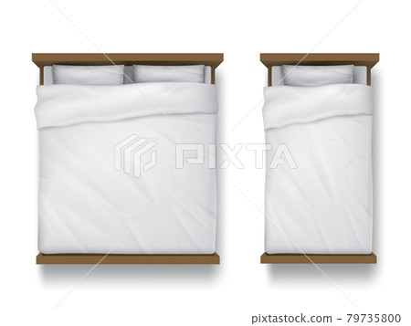 Single and double beds with white sheet linen Single and double beds with white sheet linen 79735800