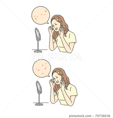 女性，美容，皮膚粗糙，粉刺，粉刺 79736636