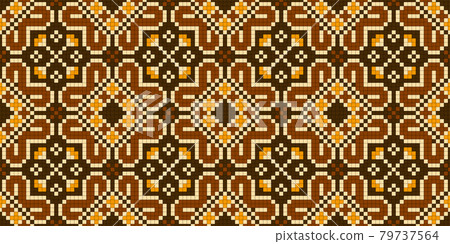 Organic pattern of pixel art - Stock Illustration [79737564] - PIXTA