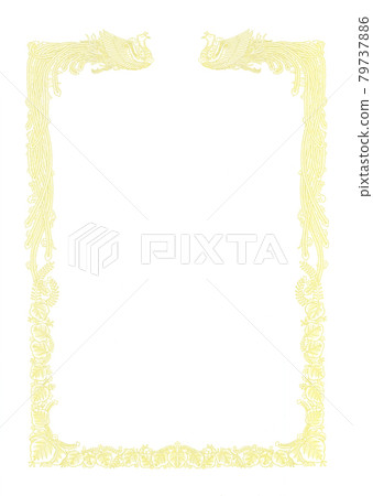 Certificate of commendation, certificate of commendation, paper, phoenix pattern. Certificate frame material. Vertical orientation. Certificate of commendation, certificate of commendation, paper, phoenix pattern. Certificate frame material. Vertical orientation. 79737886