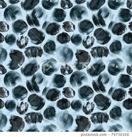 Abstract seamless pattern with oval brush strokes 79738108