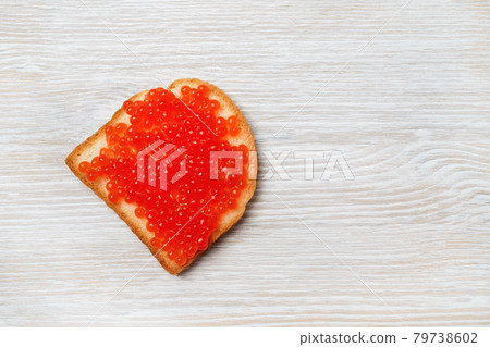 Sandwich with red caviar Sandwich with red caviar 79738602