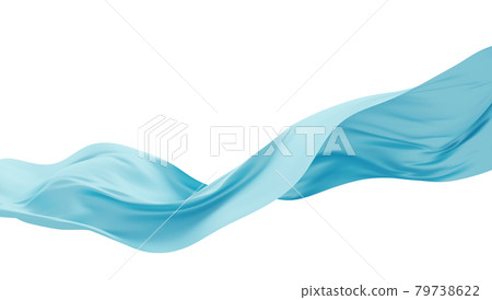 Cloth flying the wind isolated on white background 3D render Cloth flying the wind isolated on white background 3D render 79738622