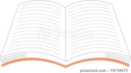 Open book_horizontal writing - Stock Illustration [79738675] - PIXTA