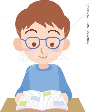 看各種書的人_有底色 79738879