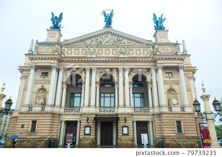 The building of the opera house in the city of Lviv The building of the opera house in the city of Lviv 79739235