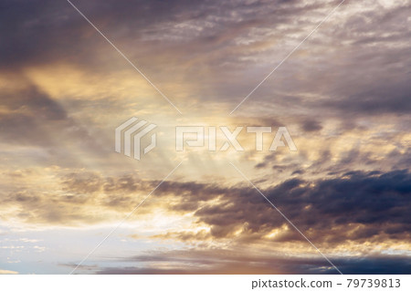 Colorful dramatic sunrise with clouds sky bright horizon burning skies 79739813