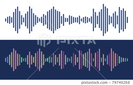 Abstract audio signal graph. Logo or icon template. 79740268
