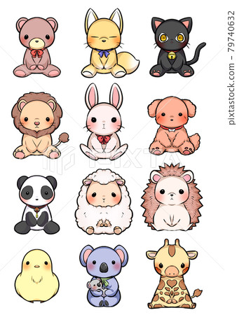 Sitting animal material Sitting animal material 79740632