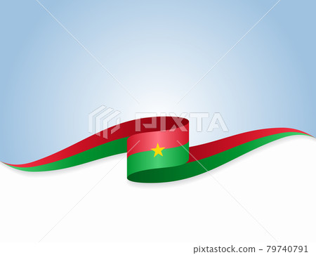 Burkina Faso flag wavy abstract background. Vector illustration. Burkina Faso flag wavy abstract background. Vector illustration. 79740791