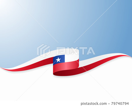 Chilean flag wavy abstract background. Vector illustration. Chilean flag wavy abstract background. Vector illustration. 79740794