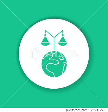 Equality black glyph icon. Eco friendly. Environment care. Sign for web page, app. 79741226