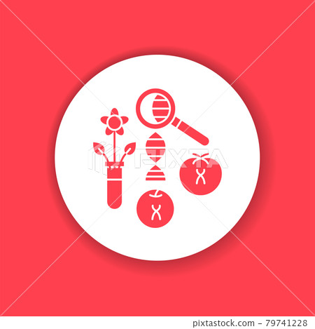 Genetically modified plant black glyph icon. Environmental problems. Sign for web page, app. 79741228