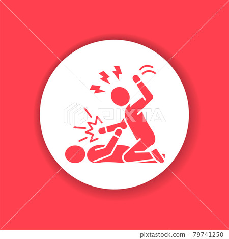 Physical bullying black glyph icon. Harassment, beat and violence. Sign for web page, mobile app, button. Physical bullying black glyph icon. Harassment, beat and violence. Sign for web page, mobile app, button. 79741250