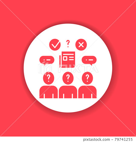 Lying black glyph icon. Verbal bullying. Harassment, social abuse and violence. Sign for web page, mobile app, button. 79741255