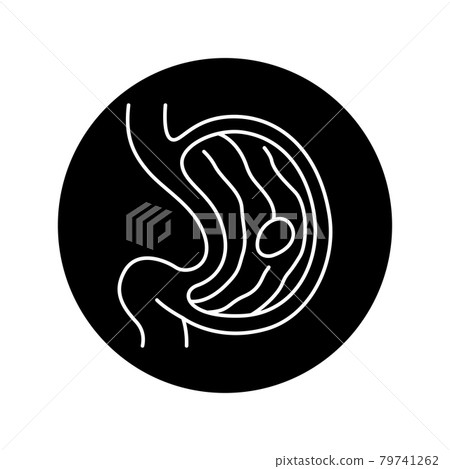 Ulcer stomach olor line icon. Pictogram for web page, mobile app, promo. Ulcer stomach olor line icon. Pictogram for web page, mobile app, promo. 79741262