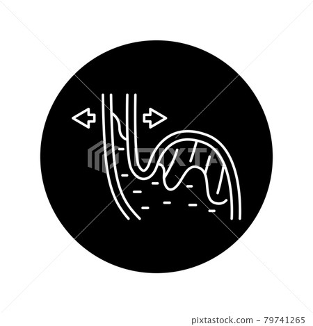 GERD olor line icon. Gastroesophageal reflux disease. Pictogram for web page, mobile app, promo. GERD olor line icon. Gastroesophageal reflux disease. Pictogram for web page, mobile app, promo. 79741265