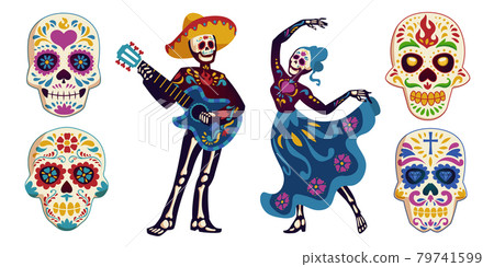 Day of the dead, Dia de los muertos characters Day of the dead, Dia de los muertos characters 79741599