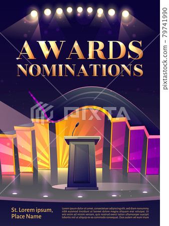 Award nominations cartoon poster, conference hall Award nominations cartoon poster, conference hall 79741990