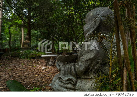 Chinese Buddha statue Located in a forest park. 79742789