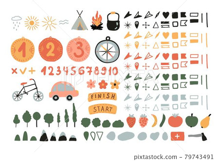 Green scouts. Vector isolated illustration. Vector typography design. Vector illustration element. Sport illustration. Summer camp. Sport logo typography 79743491