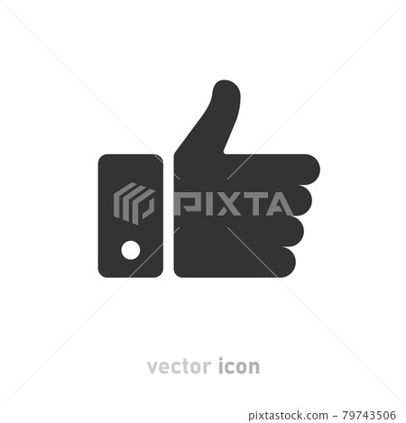 Like icons on white background. Thumbs up. Vector illustration 79743506