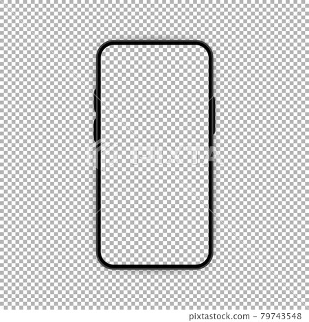 Smartphone blank screen. Phone mockup. Mobile vector. Template for infographics or presentation UI design interface. Transparent screen and background. Vector Smartphone blank screen. Phone mockup. Mobile vector. Template for infographics or presentation UI design interface. Transparent screen and background. Vector 79743548