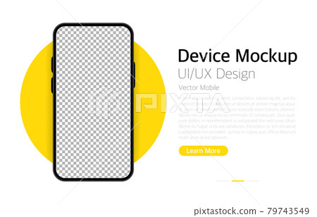 Smartphone blank screen. Device mockup. UI and UX design interface. Vector Smartphone blank screen. Device mockup. UI and UX design interface. Vector 79743549