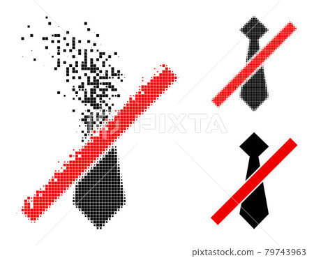 Shredded and Halftone Dot No Man Tie Glyph 79743963