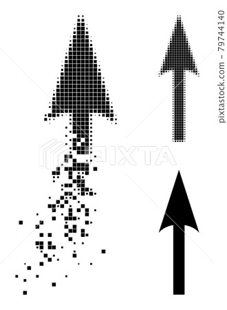 Moving and Halftone Pixelated Sharp Arrow Up Icon Moving and Halftone Pixelated Sharp Arrow Up Icon 79744140
