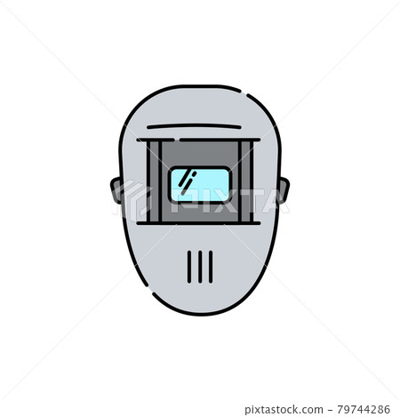 Protective work mask color line icon. Disability. Isolated vector element. Protective work mask color line icon. Disability. Isolated vector element. 79744286